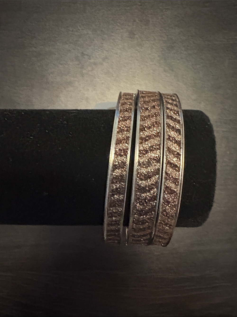 Brown Glitter 3 piece Bangle set